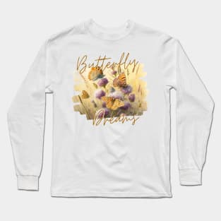 Vibrant Butterfly Dreams Long Sleeve T-Shirt